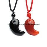 Fashion Crystal Gemstone Jewelry Comma Pendant <Esb01436>